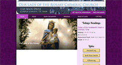 Desktop Screenshot of ourladyoftherosarycc.com